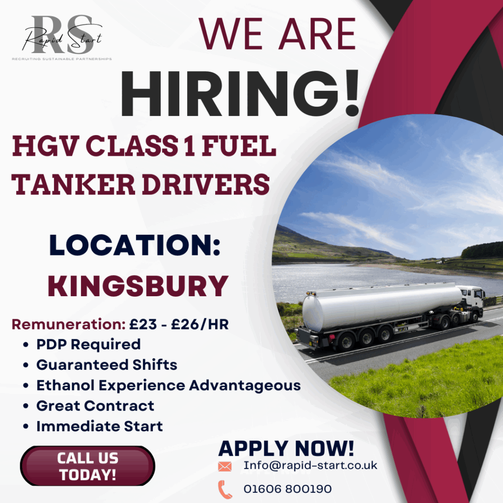 Kingsbury HGV driver petrochemical driver 