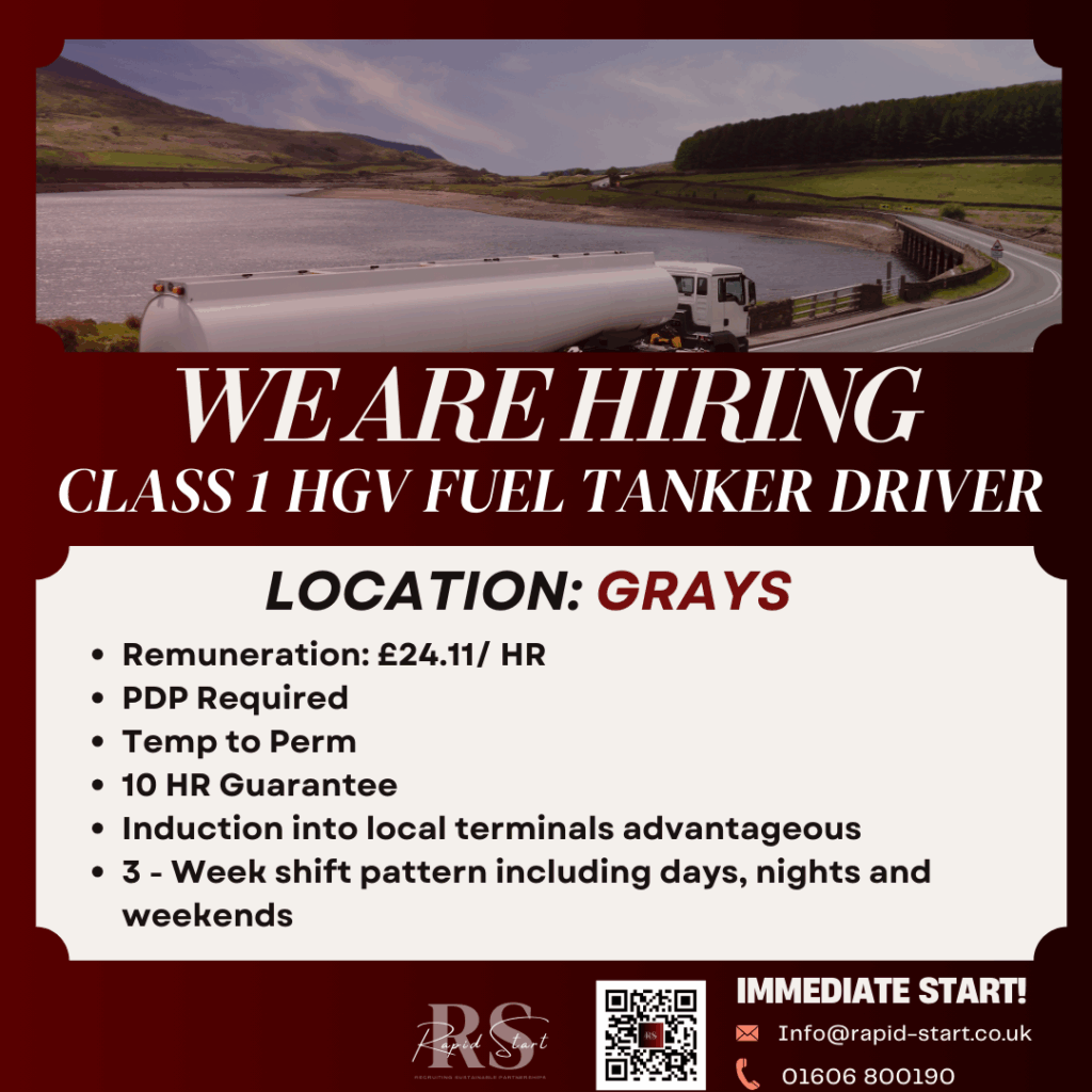 GRAYS petrochemical tanker driver recruiter chemical logistics 