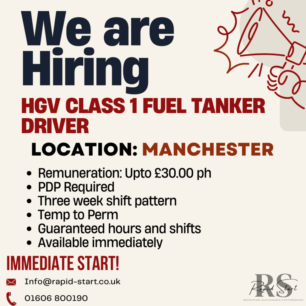Manchester HGV Fuel tanker driver 